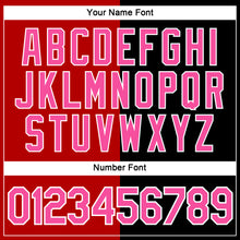 Load image into Gallery viewer, Custom Black Pink-Red Split Fashion Performance T-Shirt