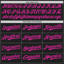 Load image into Gallery viewer, Custom Black Sky Blue Deep Pink-White Authentic Split Fashion Baseball Jersey