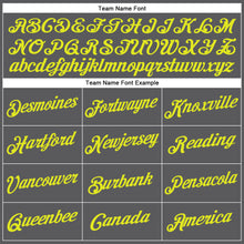 Load image into Gallery viewer, Custom Steel Gray Neon Yellow Performance T-Shirt