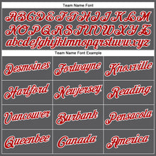 Load image into Gallery viewer, Custom Steel Gray Red-White Performance T-Shirt