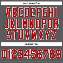 Load image into Gallery viewer, Custom Steel Gray Red-White Performance T-Shirt