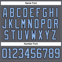 Load image into Gallery viewer, Custom Steel Gray Light Blue-Black Hockey Lace Neck Jersey