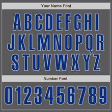 Load image into Gallery viewer, Custom Steel Gray Royal-Gray Authentic Baseball Jersey