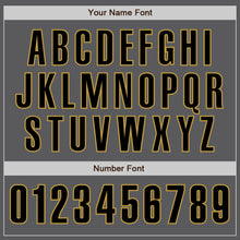Load image into Gallery viewer, Custom Steel Gray Black-Old Gold Authentic Baseball Jersey