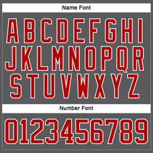Load image into Gallery viewer, Custom Steel Gray Red-White Hockey Lace Neck Jersey