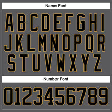 Load image into Gallery viewer, Custom Steel Gray Black-Old Gold Hockey Lace Neck Jersey