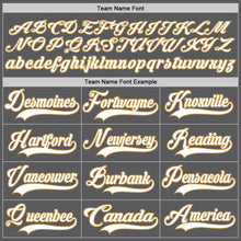 Load image into Gallery viewer, Custom Steel Gray Old Gold-Red Hockey Lace Neck Jersey