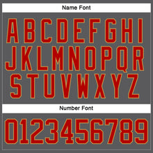 Load image into Gallery viewer, Custom Steel Gray Red-Old Gold Hockey Lace Neck Jersey