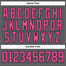 Load image into Gallery viewer, Custom Steel Gray Pink-Black Hockey Lace Neck Jersey