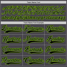 Load image into Gallery viewer, Custom Steel Gray Black-Neon Green Hockey Jersey