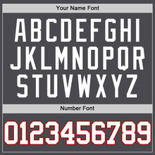 Load image into Gallery viewer, Custom Steel Gray White-Red Authentic Basketball Jersey