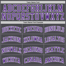 Load image into Gallery viewer, Custom Steel Gray Purple-White Authentic Basketball Jersey