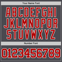 Load image into Gallery viewer, Custom Steel Gray Red-White Authentic Basketball Jersey