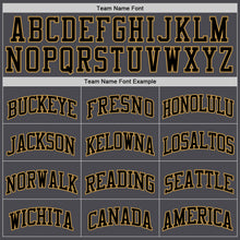 Load image into Gallery viewer, Custom Steel Gray Black-Old Gold Authentic Basketball Jersey