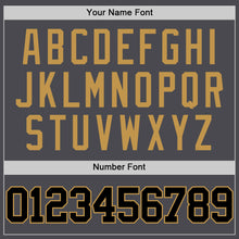 Load image into Gallery viewer, Custom Steel Gray Black-Old Gold Authentic Basketball Jersey