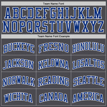 Load image into Gallery viewer, Custom Steel Gray Royal-White Authentic Basketball Jersey