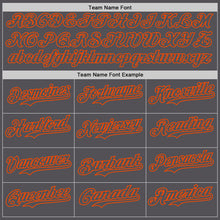 Load image into Gallery viewer, Custom Steel Gray Orange Authentic Baseball Jersey