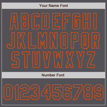 Load image into Gallery viewer, Custom Steel Gray Orange Authentic Baseball Jersey