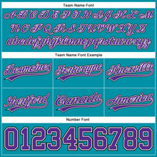 Load image into Gallery viewer, Custom Teal Purple-Black Authentic Throwback Basketball Shorts