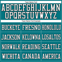 Load image into Gallery viewer, Custom Teal White-Black Mesh Authentic Football Jersey