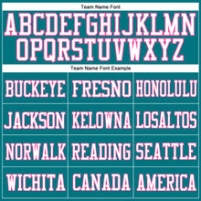 Load image into Gallery viewer, Custom Teal White-Pink Mesh Authentic Football Jersey