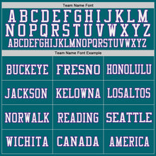 Load image into Gallery viewer, Custom Teal Purple-White Mesh Authentic Throwback Football Jersey