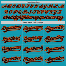 Load image into Gallery viewer, Custom Teal Black-Orange Authentic Throwback Baseball Jersey