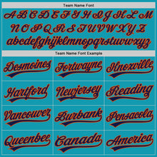 Load image into Gallery viewer, Custom Teal Navy-Orange Authentic Throwback Baseball Jersey