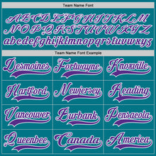 Load image into Gallery viewer, Custom Teal Purple-White Hockey Jersey