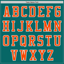 Load image into Gallery viewer, Custom Teal Orange-White Authentic Baseball Jersey