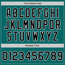Load image into Gallery viewer, Custom Teal Black-White Authentic Baseball Jersey