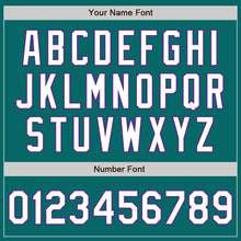 Load image into Gallery viewer, Custom Teal White-Purple Authentic Baseball Jersey
