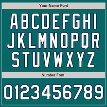 Load image into Gallery viewer, Custom Teal White-Navy Authentic Baseball Jersey