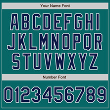 Load image into Gallery viewer, Custom Teal Navy-White Authentic Baseball Jersey
