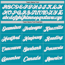 Load image into Gallery viewer, Custom Teal White-Gray Authentic Throwback Basketball Jersey