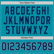 Load image into Gallery viewer, Custom Teal Navy-Gray Authentic Throwback Basketball Jersey