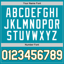 Load image into Gallery viewer, Custom Teal Gold-Navy Authentic Throwback Basketball Jersey