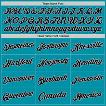 Load image into Gallery viewer, Custom Teal Black-Gray Authentic Throwback Basketball Jersey