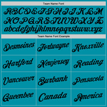 Load image into Gallery viewer, Custom Teal Purple-Black Authentic Throwback Basketball Jersey