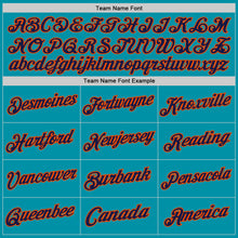 Load image into Gallery viewer, Custom Teal Navy-Orange Authentic Throwback Basketball Jersey