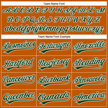Load image into Gallery viewer, Custom Texas Orange Green-White Authentic Baseball Jersey