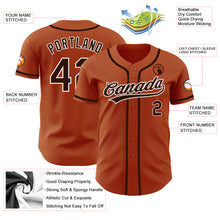 Load image into Gallery viewer, Custom Texas Orange Brown-White Authentic Baseball Jersey