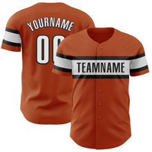 Load image into Gallery viewer, Custom Texas Orange White-Black Authentic Baseball Jersey