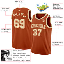 Load image into Gallery viewer, Custom Texas Orange Cream Authentic Basketball Jersey