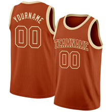 Load image into Gallery viewer, Custom Texas Orange Cream Authentic Basketball Jersey