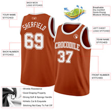 Load image into Gallery viewer, Custom Texas Orange White Authentic Basketball Jersey