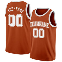 Load image into Gallery viewer, Custom Texas Orange White Authentic Basketball Jersey