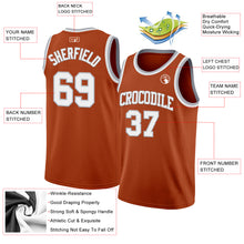 Load image into Gallery viewer, Custom Texas Orange White-Gray Authentic Basketball Jersey
