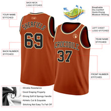Load image into Gallery viewer, Custom Texas Orange Black-Cream Authentic Basketball Jersey