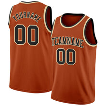 Load image into Gallery viewer, Custom Texas Orange Black-Cream Authentic Basketball Jersey